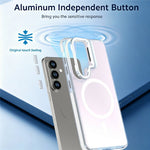 Magnetiskt skal för Samsung Galaxy S26+, kameraram, stativ, TPU akryl, stötsäkert mobilskal