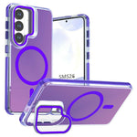 Magnetiskt skal för Samsung Galaxy S26+, kameraram, stativ, TPU akryl, stötsäkert mobilskal