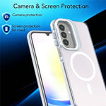 Magnetiskt skal för Samsung Galaxy S25 FE, kameraram, stativ, TPU akryl, stötsäkert mobilskal