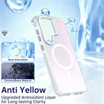 For Samsung Galaxy S23 Ultra Magnetic Case Camera Frame Kickstand TPU Acrylic Shockproof Phone Cover