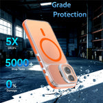 For iPhone 16 Magnetic Case Camera Frame Kickstand TPU Acrylic Shockproof Phone Cover