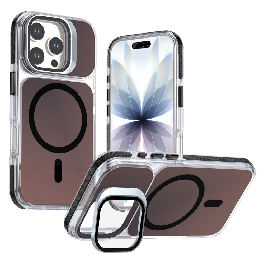 Til iPhone 16 Pro Magnetisk cover Kameraramme Støtteben TPU Akryl Stødsikkert Telefoncover