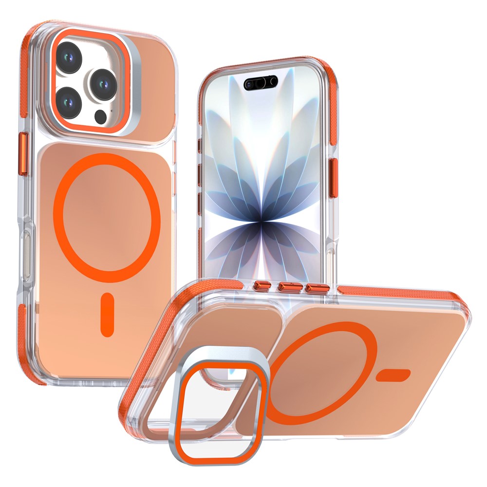 Til iPhone 16 Pro Max Magnetisk Cover Kameraramme Støtteben TPU Akryl Stødsikkert Telefoncover