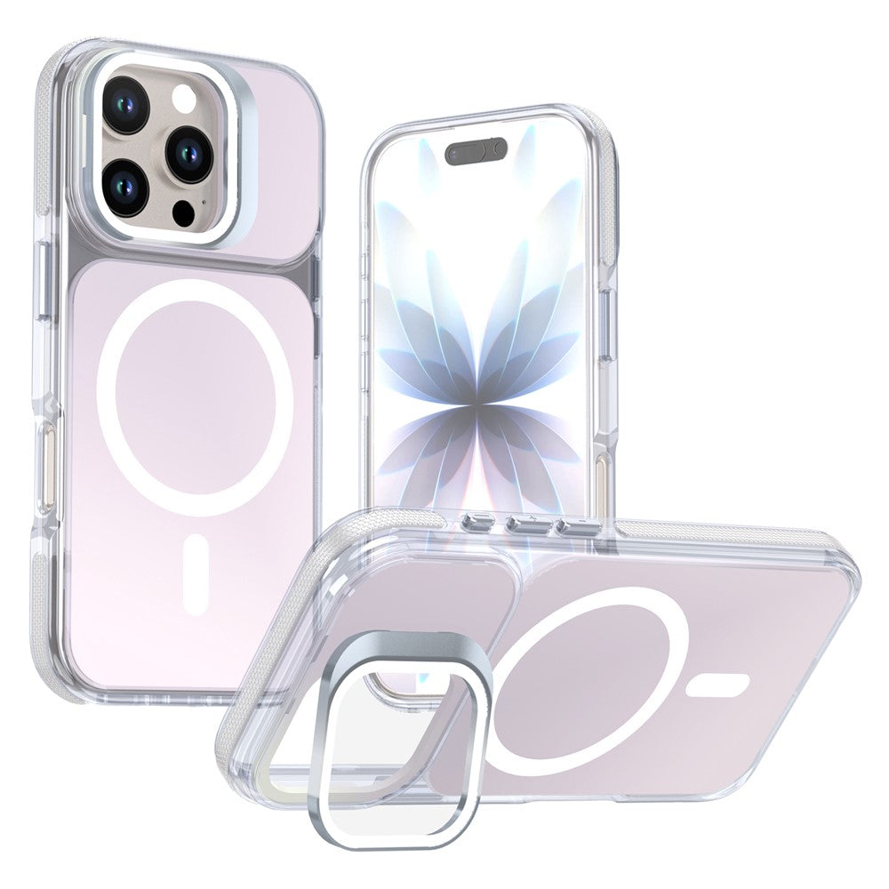 Til iPhone 16 Pro Max Magnetisk Cover Kameraramme Støtteben TPU Akryl Stødsikkert Telefoncover