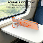 For iPhone 15 Magnetic Case Camera Frame Kickstand TPU Acrylic Shockproof Phone Cover