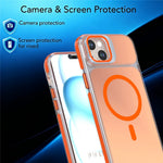 For iPhone 15 Magnetic Case Camera Frame Kickstand TPU Acrylic Shockproof Phone Cover