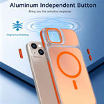 For iPhone 14  /  13 Magnetic Case Camera Frame Kickstand TPU Acrylic Shockproof Phone Cover