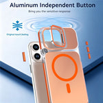 Til iPhone 15 Pro Max Magnetisk Cover Kamera Ramme Støtteben TPU Akryl Stødsikkert Telefoncover