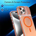 For iPhone 14 Pro Magnetic Case Camera Frame Kickstand TPU Acrylic Shockproof Phone Cover