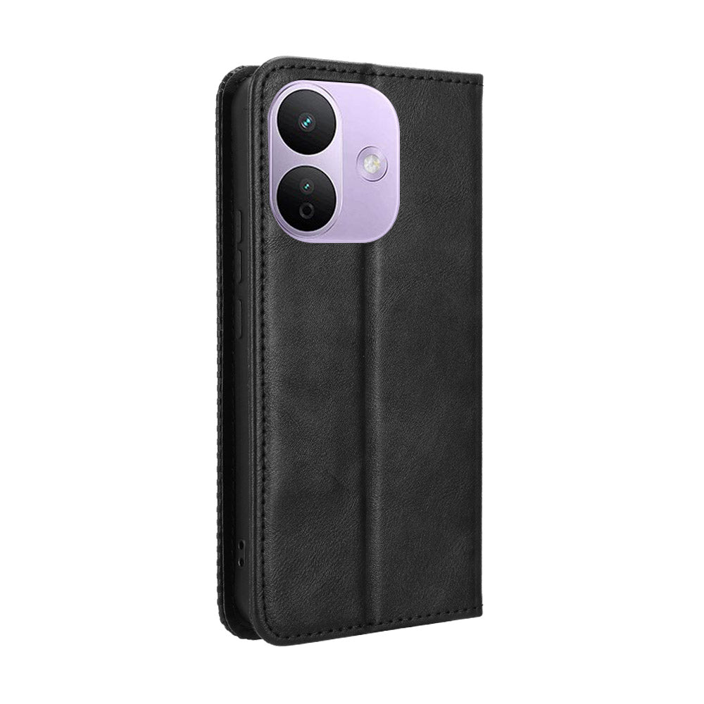 For Xiaomi Redmi Note 17 Pro 5G Leather Case Wallet Stand Retro Texture Phone Cover