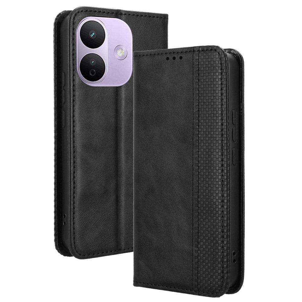 For Xiaomi Redmi Note 17 Pro 5G Leather Case Wallet Stand Retro Texture Phone Cover