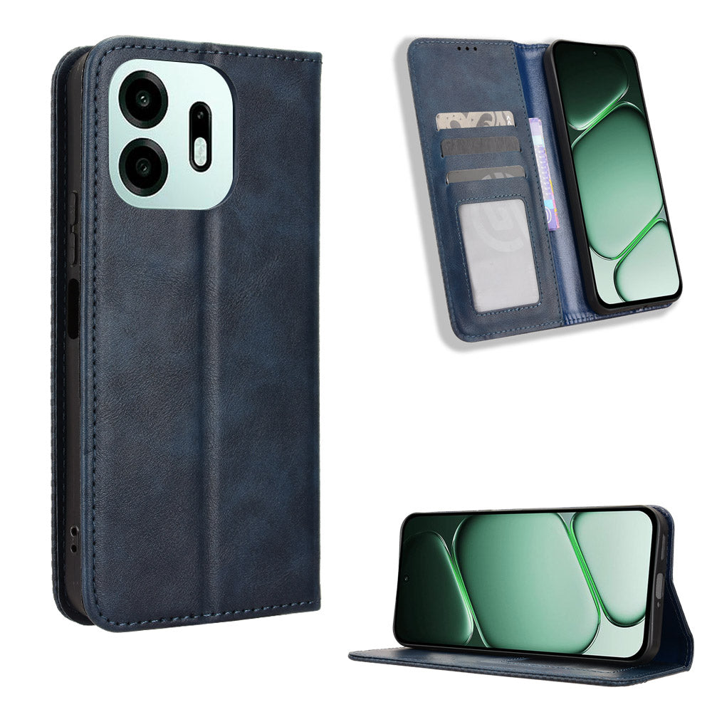 For OnePlus N6 4G Leather Case Wallet Stand Retro Texture Phone Cover
