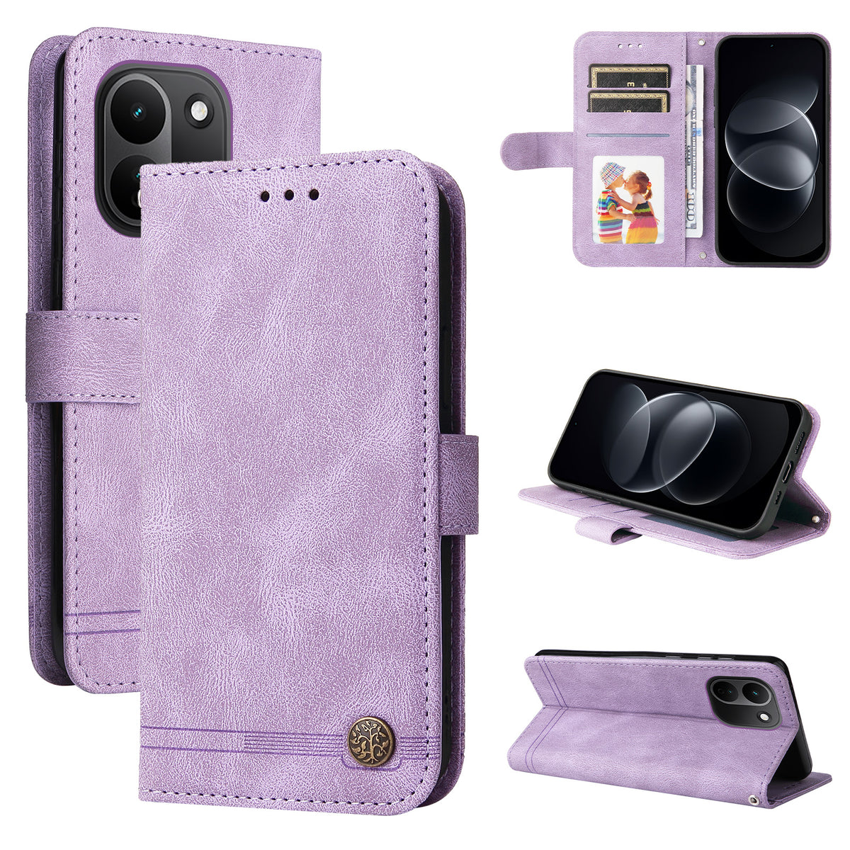 For Xiaomi Redmi Note 17 Pro+ 5G Leather Wallet Cases Skin Touch Phone Cover Stand with Strap