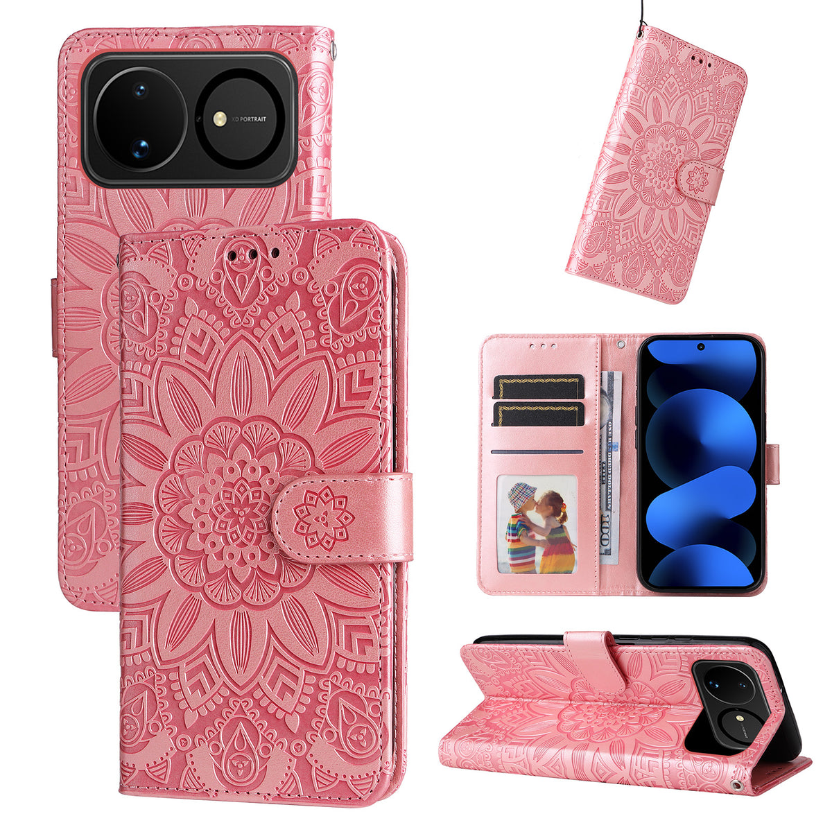 For Huawei nova 16 5G Case Sunflower Imprint Leather Wallet Phone Cover