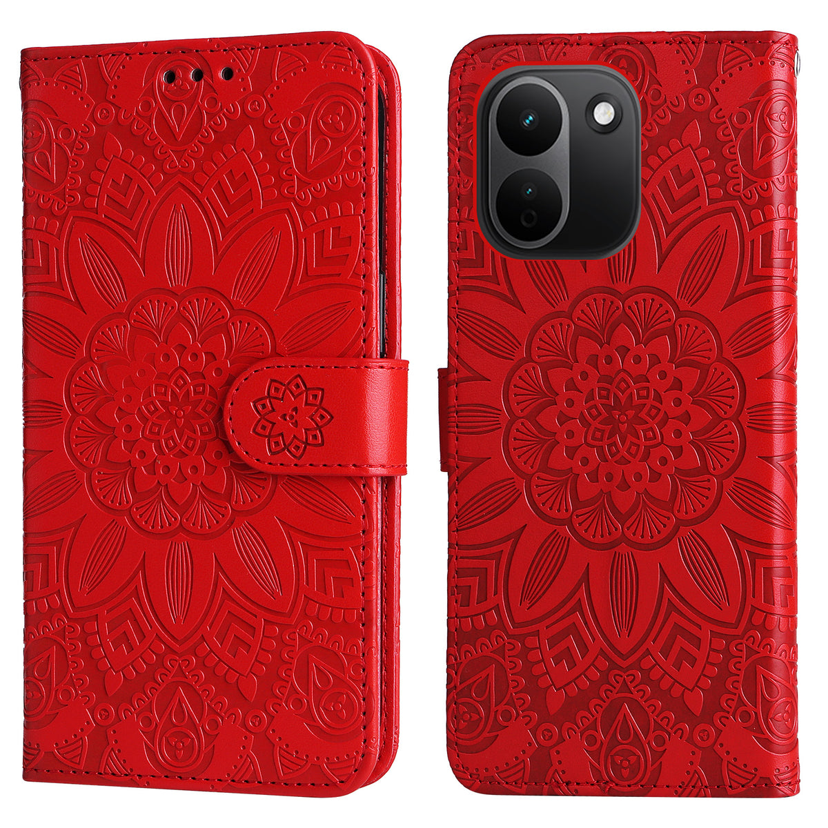 For Xiaomi Redmi Note 17 Pro+ 5G Case Sunflower Imprint Leather Wallet Phone Cover