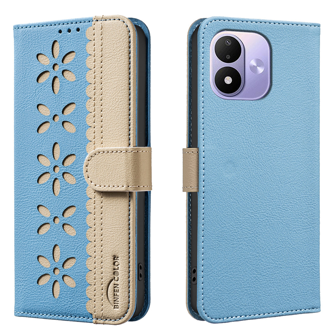 BINFEN COLOR for Xiaomi Redmi Note 17 Pro 5G BF36 Leather Case Floral Pattern Phone Cover RFID Blocking Wallet Stand