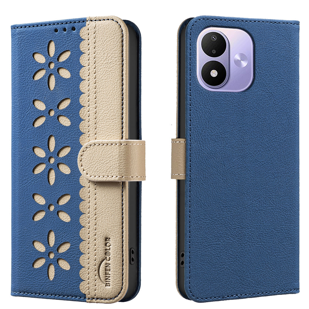 BINFEN COLOR for Xiaomi Redmi Note 17 Pro 5G BF36 Leather Case Floral Pattern Phone Cover RFID Blocking Wallet Stand