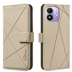 BINFEN COLOR for Xiaomi Redmi Note 17 Pro 5G BF35 Case Geometry Imprinted Leather Phone Cover RFID Blocking Wallet Stand