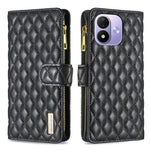 BINFEN COLOR for Xiaomi Redmi Note 17 Pro 5G BF Style-15 Leather Case Zipper Pocket Rhombus Phone Cover