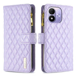 BINFEN COLOR for Xiaomi Redmi Note 17 Pro 5G BF Style-15 Leather Case Zipper Pocket Rhombus Phone Cover