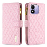 BINFEN COLOR for Xiaomi Redmi Note 17 Pro 5G BF Style-15 Leather Case Zipper Pocket Rhombus Phone Cover