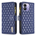 BINFEN COLOR for Xiaomi Redmi Note 17 Pro 5G BF Style-15 Leather Case Zipper Pocket Rhombus Phone Cover
