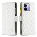BINFEN COLOR for Xiaomi Redmi Note 17 Pro 5G BF Style-15 Leather Case Zipper Pocket Rhombus Phone Cover
