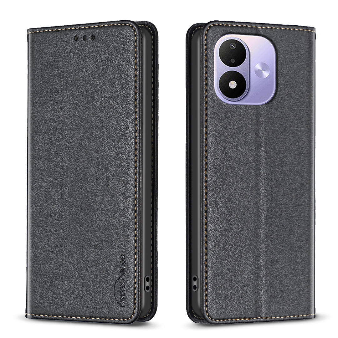 BINFEN COLOR for Xiaomi Redmi Note 17 Pro 5G Leather Case  BF18 Phone Stand Cover with Card Slots