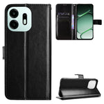 For OnePlus N6 4G PU Leather Case with Strap Crazy Horse Texture Phone Wallet Cover