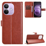 For Xiaomi Redmi Note 17 Pro 5G (Global) PU Leather Case with Strap Crazy Horse Texture Phone Wallet Cover