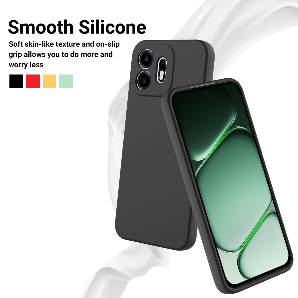 For OnePlus N6 4G Liquid Silicone Case Phone Back Cover with Hand Strap