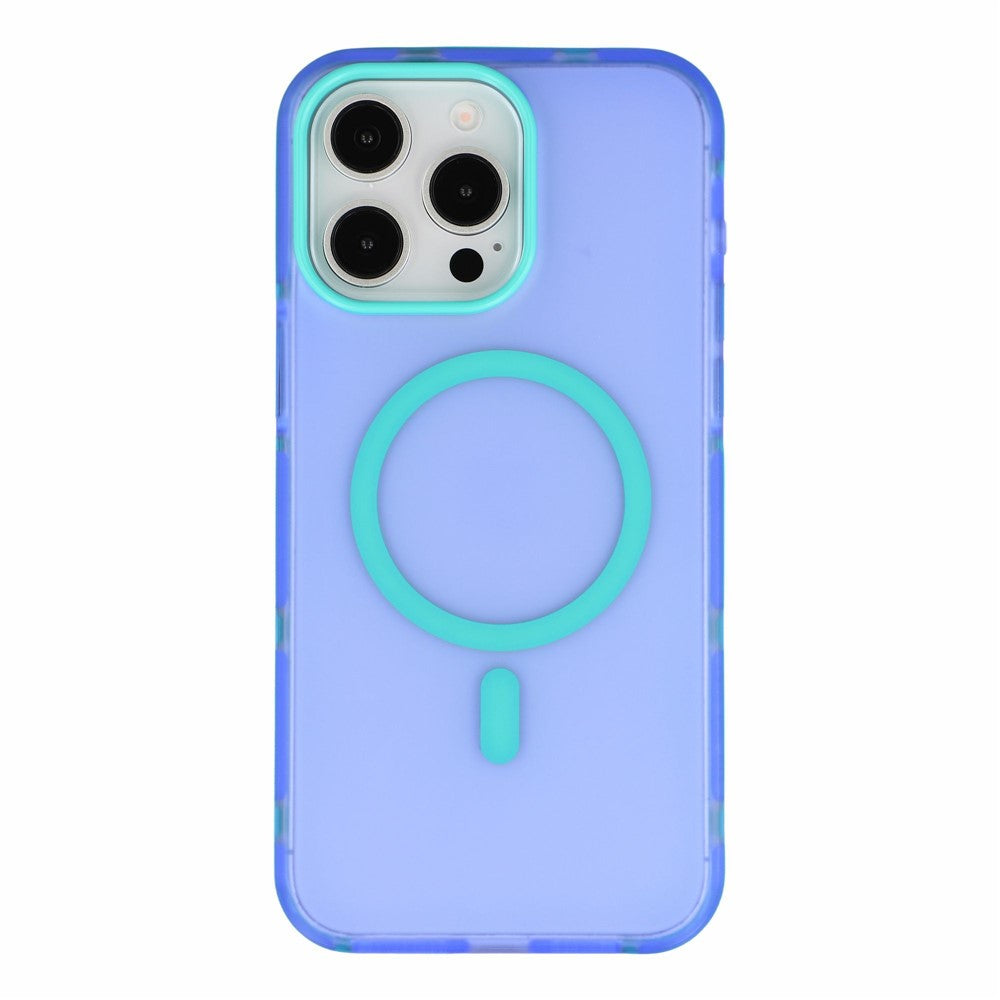 For iPhone 13 Pro Max Magnetic Case PC + TPU Dual-Layer Shockproof Anti-Slip Phone Cover with Metal Buttons