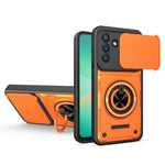 For Samsung Galaxy S26+ Magnetic Case Sliding Camera Cover TPU+PC Phone Cover with Rotating Kickstand