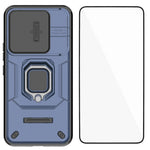 WANLONFENG ZDX-seriecover til Xiaomi Redmi Turbo 5 Max 5G / Xiaomi Poco X8 Pro Max 5G, PC- og TPU-bagside med støtteben, linsebeskyttelse + hærdet glas