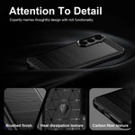 WANLONFENG for Samsung Galaxy S26 FE Case with Screen Film  LS Series Big Lens Hole Brushed Texture TPU Phone Cover