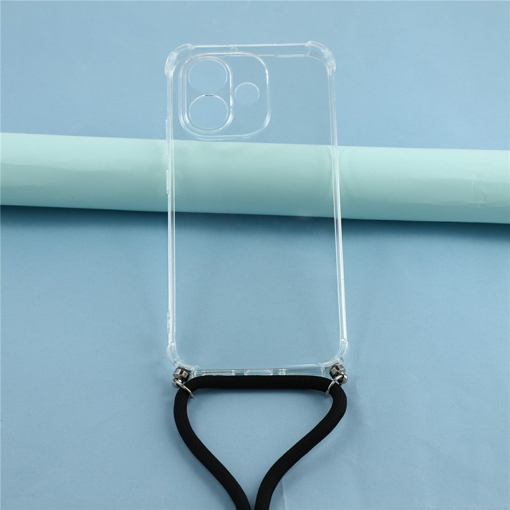 For Xiaomi Redmi Note 17 4G (Global) / Note 17 5G (Global) / Note 17 (India / China) 5G Case Reinforced Corner TPU Clear Phone Cover with Lanyard