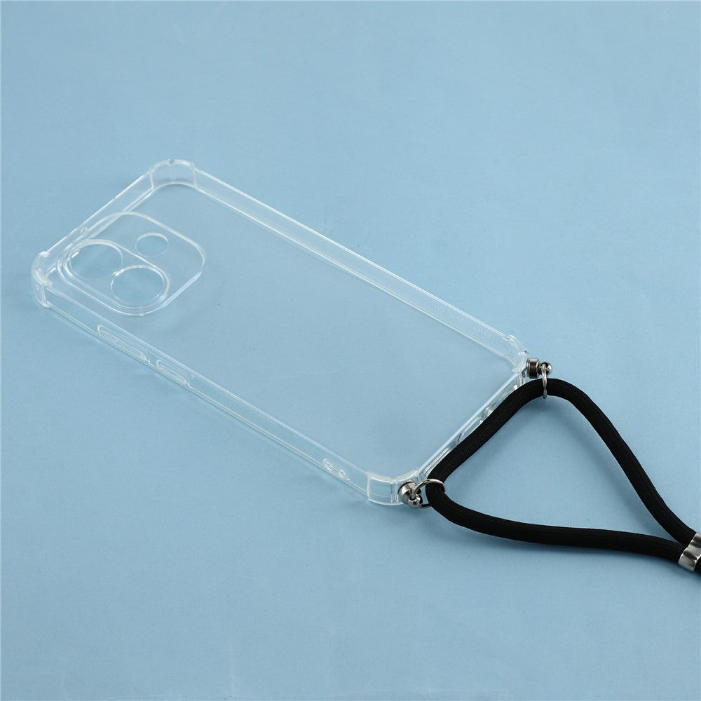 For Xiaomi Redmi Note 17 4G (Global) / Note 17 5G (Global) / Note 17 (India / China) 5G Case Reinforced Corner TPU Clear Phone Cover with Lanyard