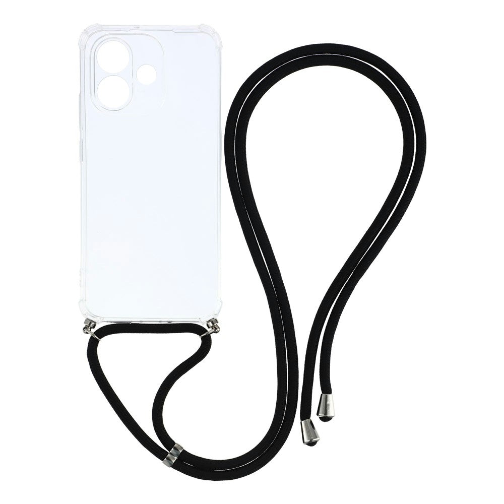 For Xiaomi Redmi Note 17 Pro 5G Case Reinforced Corner TPU Clear Phone Cover with Lanyard