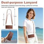 For Samsung Galaxy S26 FE Leather Case Hearts Imprint Zipper Pocket Wallet Phone Cover with Short and Long Straps