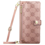 For Xiaomi Redmi Note 17 Pro Max 5G / Note 17 Pro+ 5G Leather Case Hearts Imprint Zipper Pocket Wallet Phone Cover with Short and Long Straps