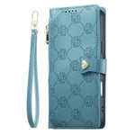 For Xiaomi 17T Leather Case Hearts Imprint Zipper Pocket Wallet Phone Cover with Short and Long Straps