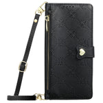 For Xiaomi Redmi Note 14 Pro 5G  /  Poco X7 5G Leather Case Hearts Imprint Zipper Pocket Wallet Phone Cover with Short and Long Straps