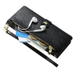 For Xiaomi Redmi Note 14 Pro 5G  /  Poco X7 5G Leather Case Hearts Imprint Zipper Pocket Wallet Phone Cover with Short and Long Straps