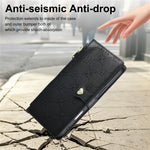 For Xiaomi Redmi Note 14 Pro 5G  /  Poco X7 5G Leather Case Hearts Imprint Zipper Pocket Wallet Phone Cover with Short and Long Straps