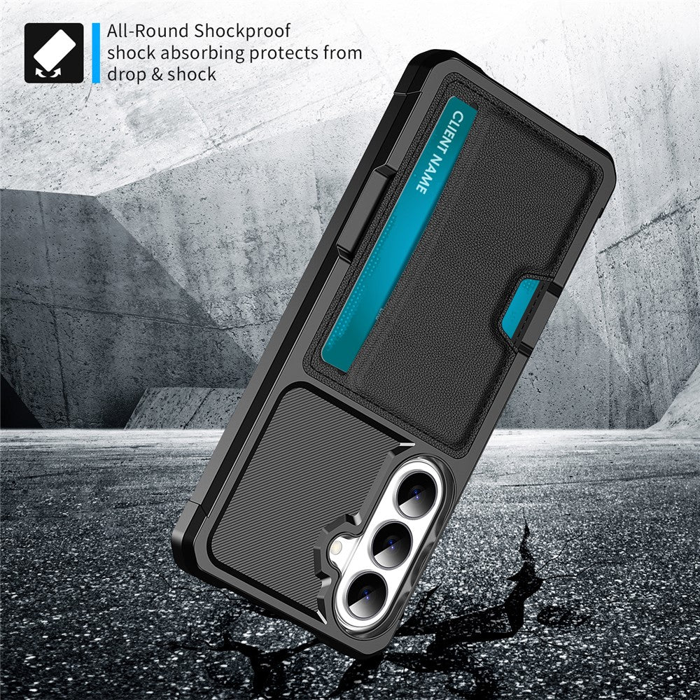 For Samsung Galaxy A27 5G Case Card Slot Leather + TPU Defender Phone Cover