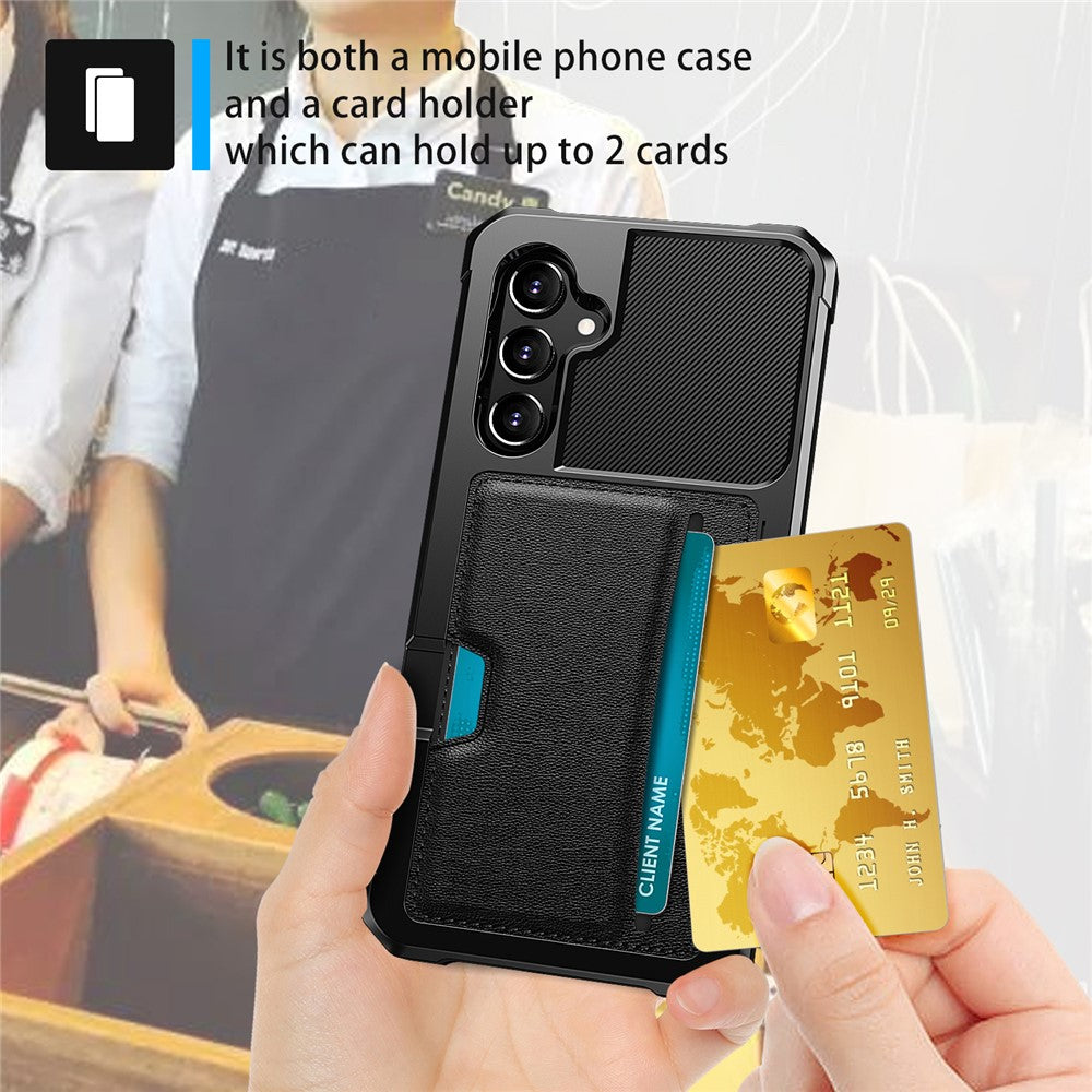 For Samsung Galaxy S26 FE Case Card Slot Leather + TPU Defender Phone Cover