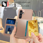 Til Samsung Galaxy S26 FE cover med kortholder PU-læder + TPU telefonbagside