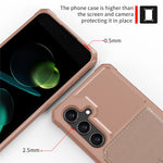 Til Samsung Galaxy S26 FE cover med kortholder PU-læder + TPU telefonbagside
