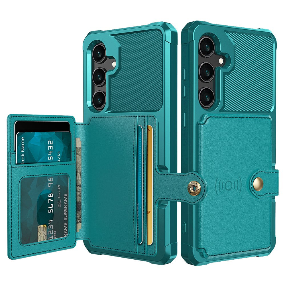 Til Samsung Galaxy S26 FE cover med kortholder PU-læder + TPU telefonbagside