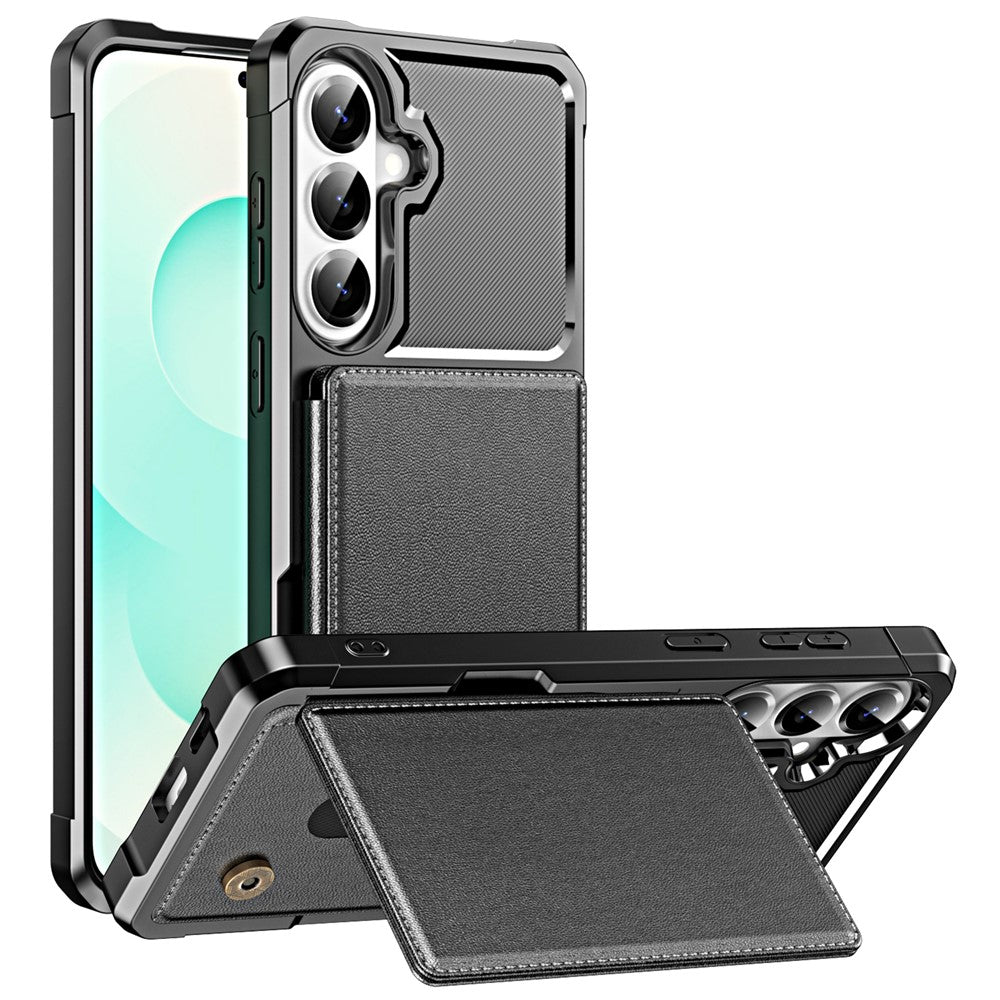 For Samsung Galaxy A27 5G Case Card Slot Kickstand Leather + TPU Reinforced Corner Phone Cover